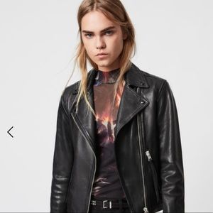 All Saints Dalby Leather Biker Jacket